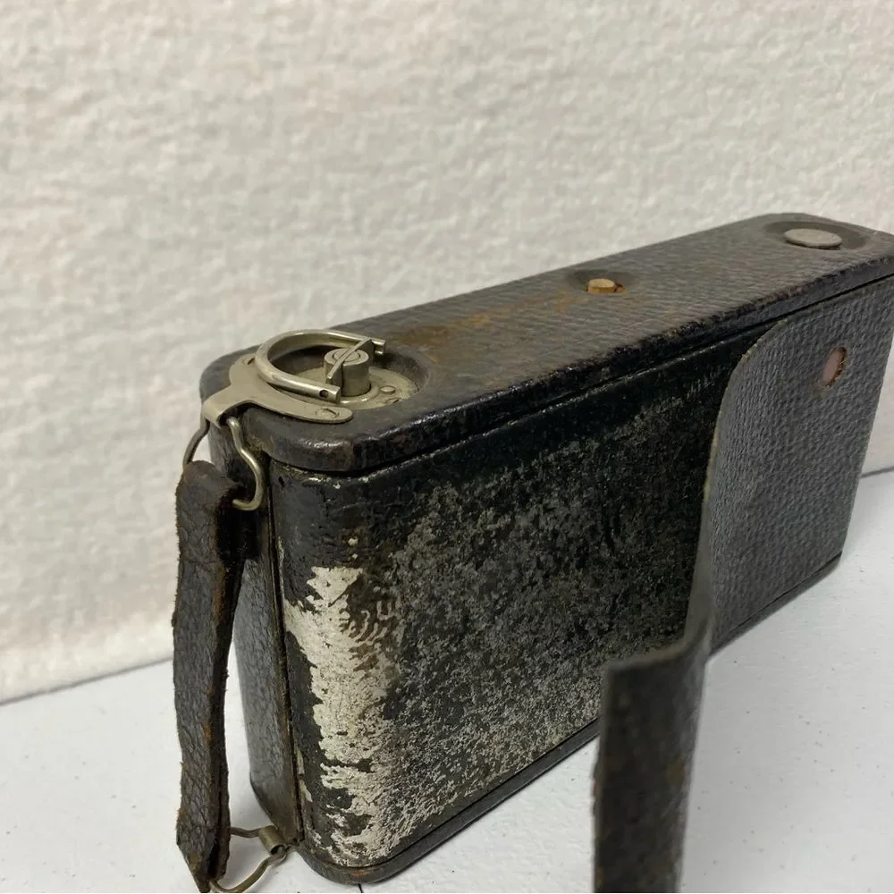 Antique Kodak No. 3 TBI Folding Brownie Maroon Bellows Camera UNTESTED